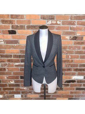 BCBGMAXAZRIA Gray Bowie Tuxedo Blazer Size XS